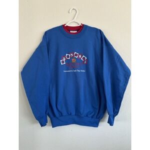Vintage 1980's Grandma's Babysitting Service‎ Blue Sweatshirt Women's L